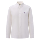 Pure Cotton Oxford Relax Fit Long Sleeve Casual Shirt with Logo