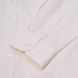 Pure Cotton Oxford Relax Fit Long Sleeve Casual Shirt with Logo