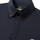 Pure Cotton Oxford Relax Fit Long Sleeve Casual Shirt with Logo