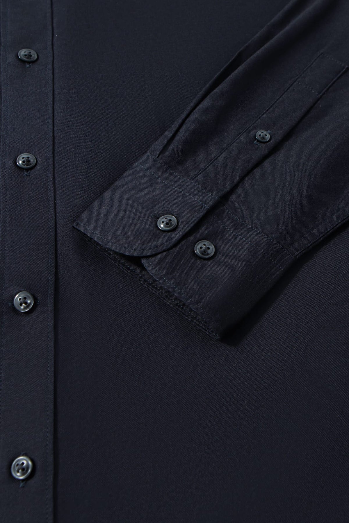 Pure Cotton Oxford Relax Fit Long Sleeve Casual Shirt with Logo
