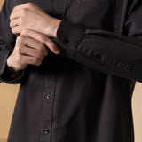 Pure Cotton Garment Dye Plain Weave Relax Fit Long Sleeve Casual Shirt