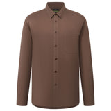 Pure Cotton Garment Dye Plain Weave Relax Fit Long Sleeve Casual Shirt