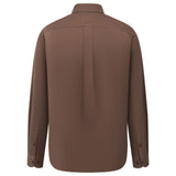 Pure Cotton Garment Dye Plain Weave Relax Fit Long Sleeve Casual Shirt