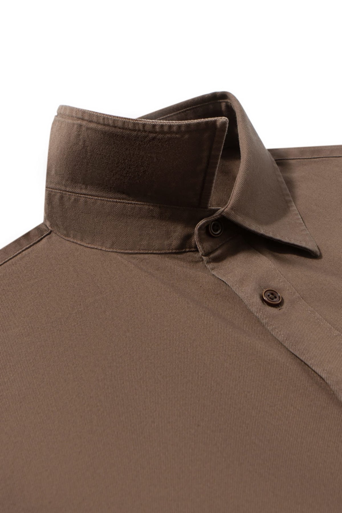Pure Cotton Garment Dye Plain Weave Relax Fit Long Sleeve Casual Shirt