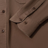Pure Cotton Garment Dye Plain Weave Relax Fit Long Sleeve Casual Shirt