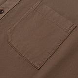 Pure Cotton Garment Dye Plain Weave Relax Fit Long Sleeve Casual Shirt