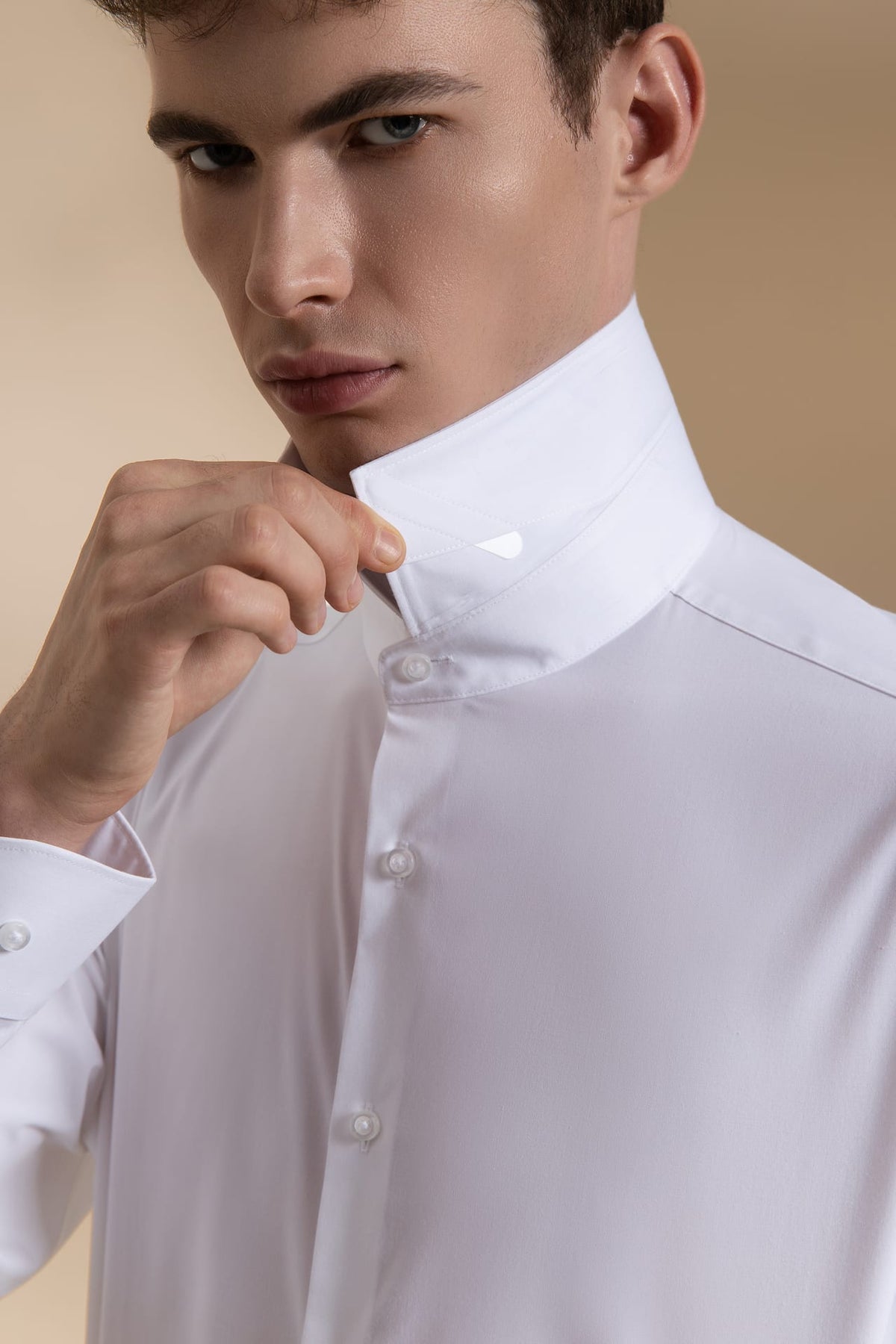 Easy Ironing Silky Touch Stretch Poplin Smart Fit Long Sleeve Shirt