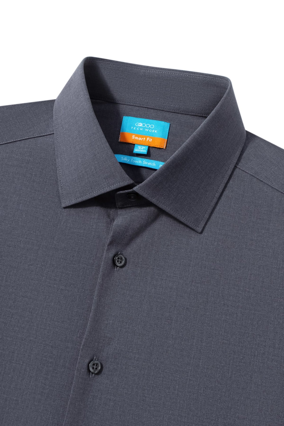 Easy Ironing Silky Touch Stretch Poplin Smart Fit Long Sleeve Shirt