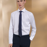Non-Iron Cotton Stretch Dobby Texture Smart Fit Long Sleeve Shirt