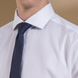 Non-Iron Cotton Stretch Dobby Texture Smart Fit Long Sleeve Shirt