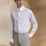 Non-Iron Cotton Stretch Oxford Smart Fit Long Sleeve Shirt