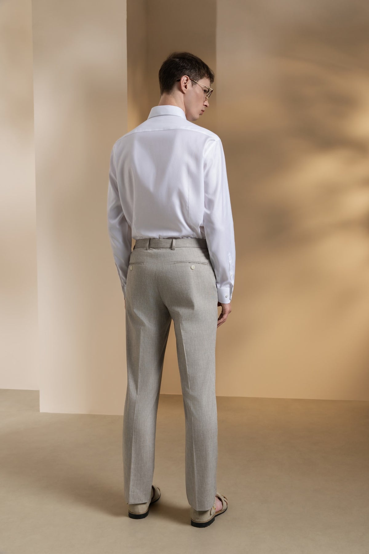 Non-Iron Cotton Stretch Oxford Smart Fit Long Sleeve Shirt