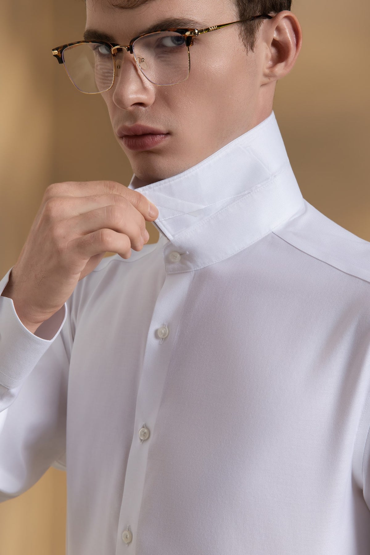 Non-Iron Cotton Stretch Oxford Smart Fit Long Sleeve Shirt