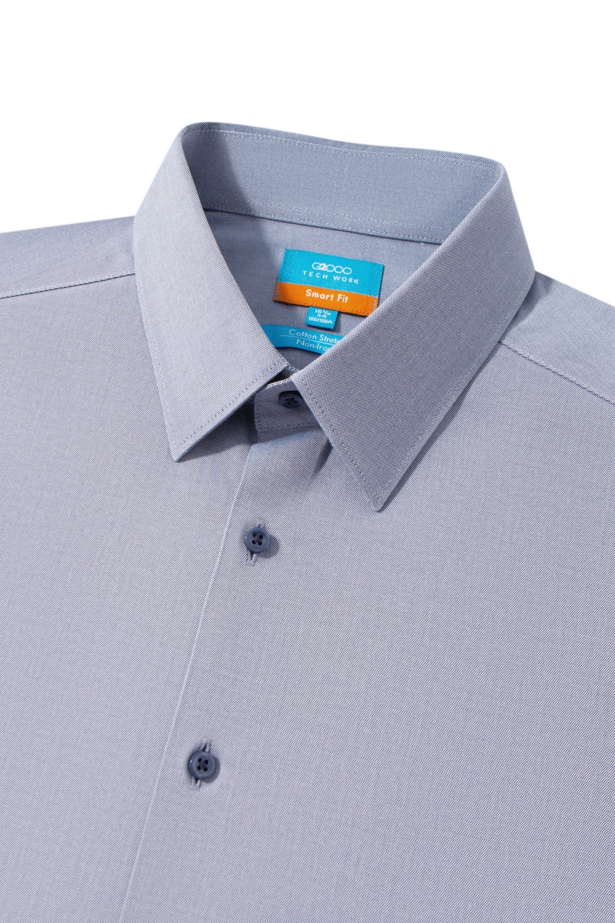 Non-Iron Cotton Stretch Oxford Smart Fit Long Sleeve Shirt