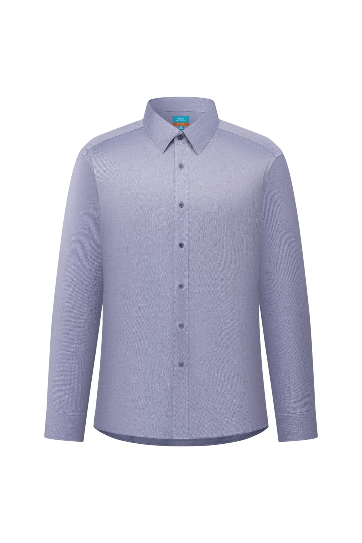 Non-Iron Cotton Stretch Dobby Texture Smart Fit Long Sleeve Shirt