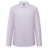 Non-Iron Cotton Stretch Dobby Texture Smart Fit Long Sleeve Shirt