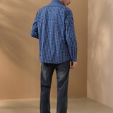 Non-Iron Cotton Stretch Check Narrow Smart Fit Long Sleeve Shirt