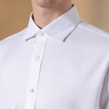 Non-Iron Cotton Stretch Dobby Texture Regular Fit Long Sleeve Shirt
