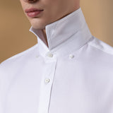 Non-Iron Cotton Stretch Dobby Texture Regular Fit Long Sleeve Shirt