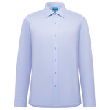 Non-Iron Cotton Stretch Dobby Texture Regular Fit Long Sleeve Shirt
