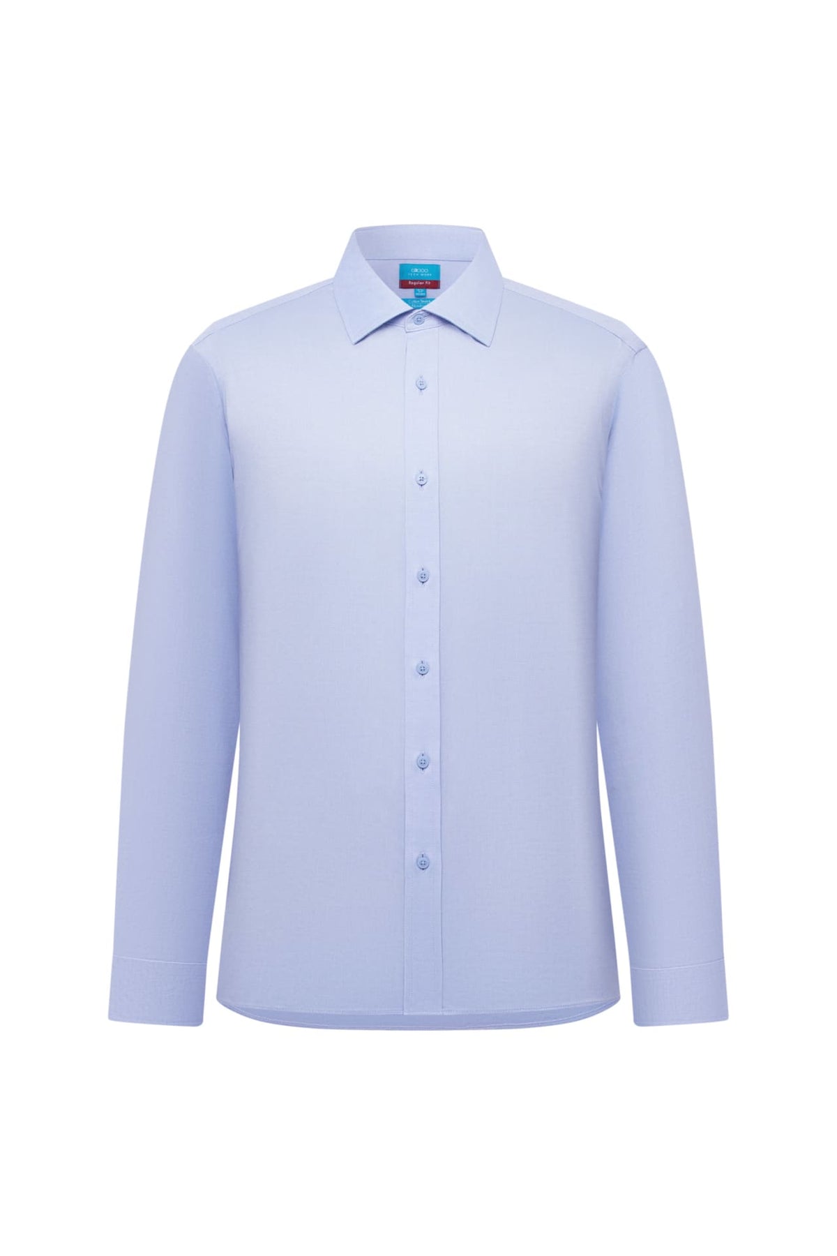 Non-Iron Cotton Stretch Dobby Texture Regular Fit Long Sleeve Shirt