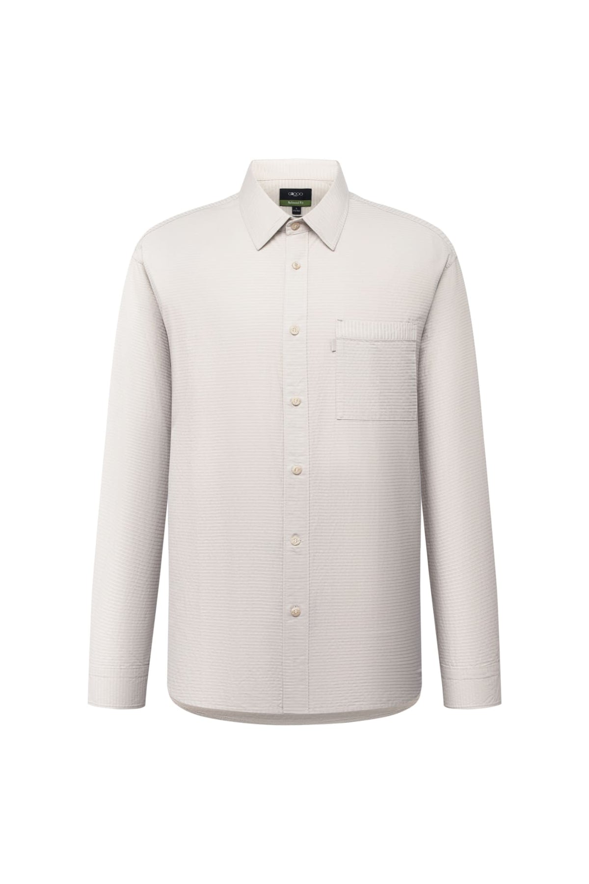 G2000 - Shirts - Lyocell Blend Relax Fit Long Sleeve Casual Shirt - Relaxed - Cloud White