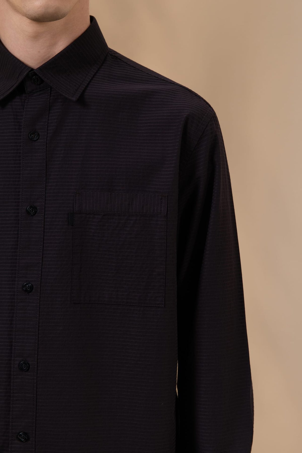 Lyocell Blend Relax Fit Long Sleeve Casual Shirt