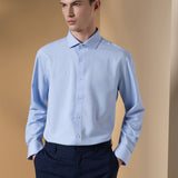 Non-Iron Dry Semi Solid Smart Fit Long Sleeve Shirt