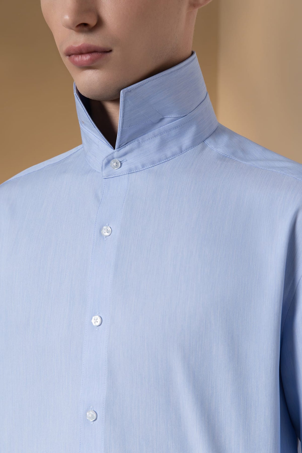Non-Iron Dry Semi Solid Smart Fit Long Sleeve Shirt