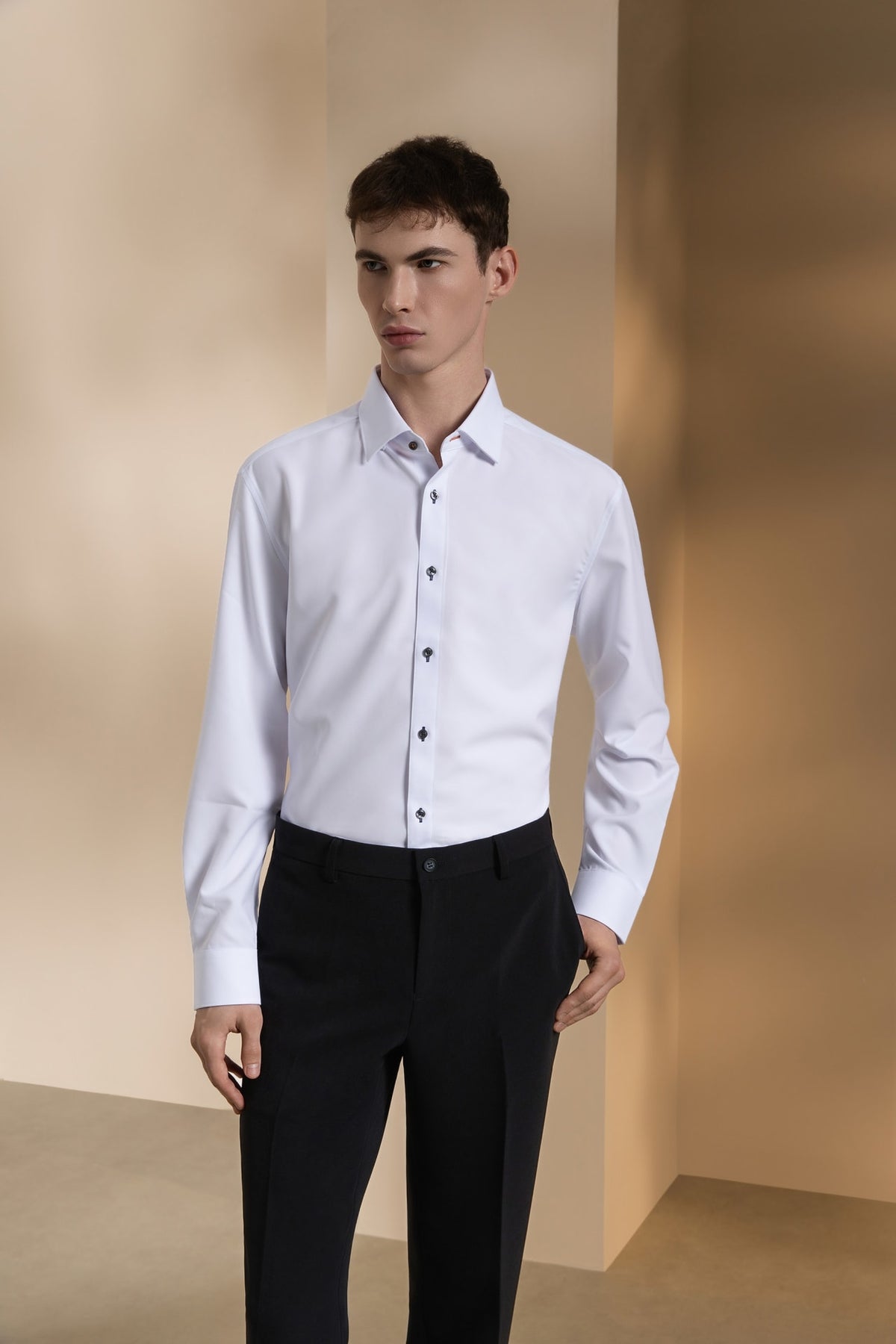 Non-Iron Dry Oxford Smart Fit Long Sleeve Shirt