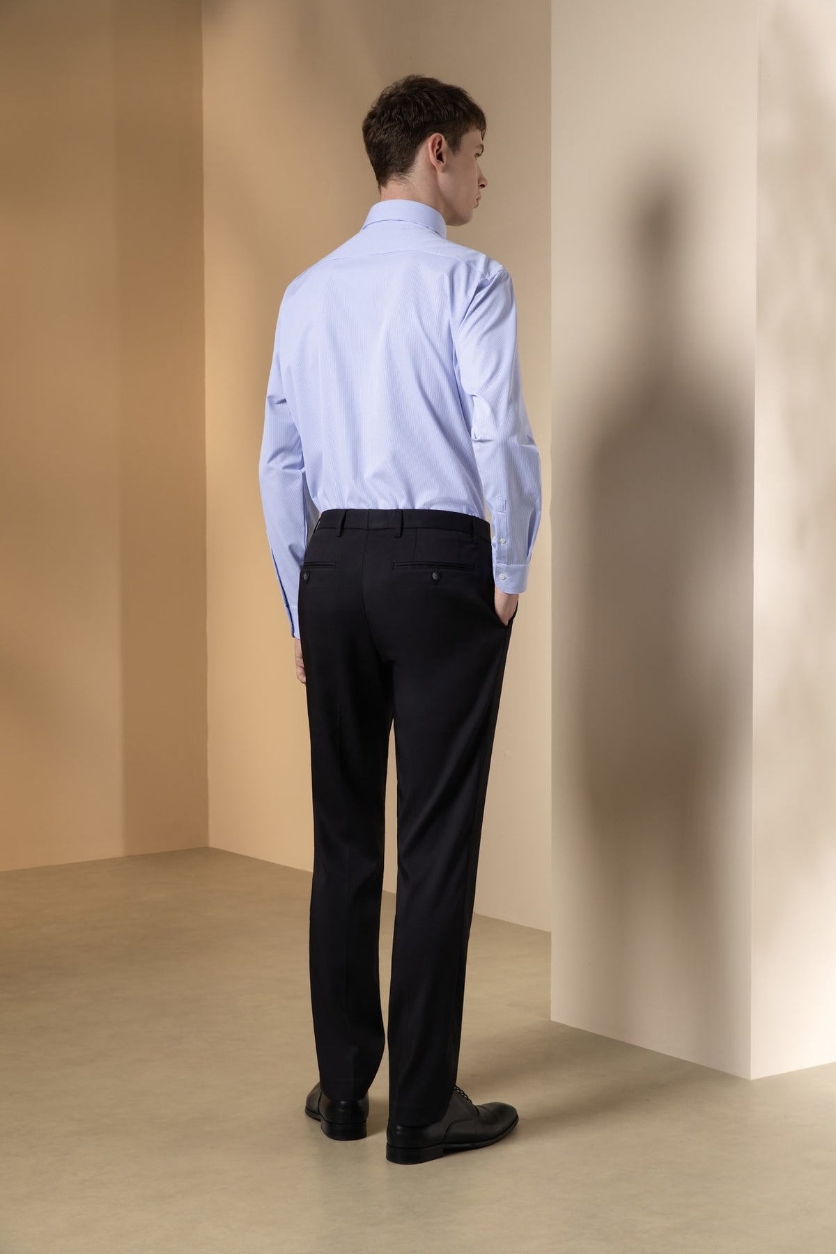 Non-Iron Dry Stretch Stripe Smart Fit Long Sleeve Shirt