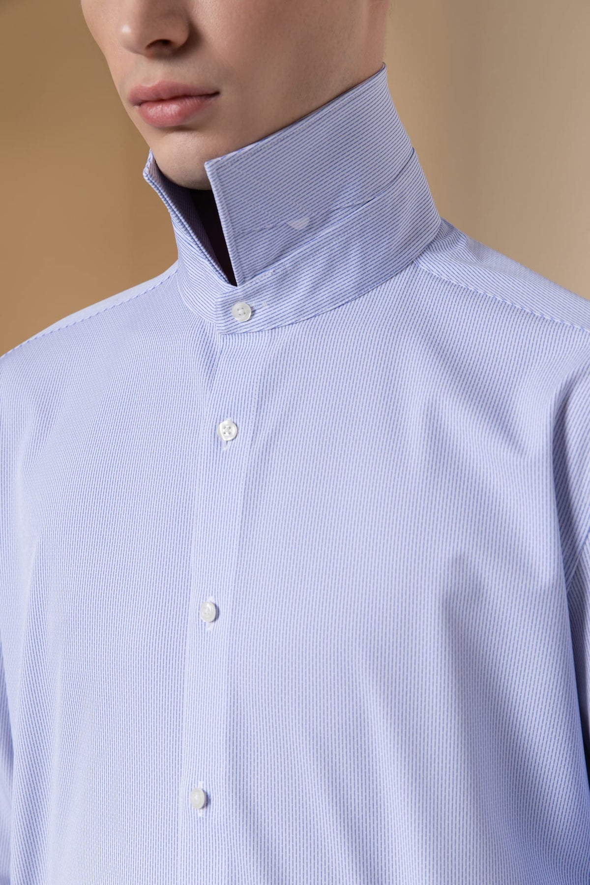 Non-Iron Dry Stretch Stripe Smart Fit Long Sleeve Shirt