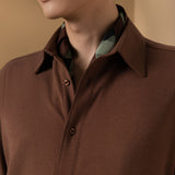 2 Side Brush Twill Comfort Fit Long Sleeve Casual Shirt