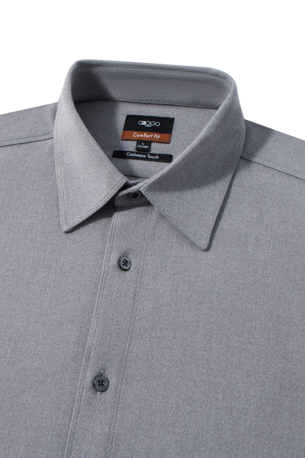 2 Side Brush Twill Comfort Fit Long Sleeve Casual Shirt