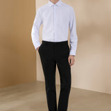 Non-Iron Dry Stretch Herringbone Smart Fit Long Sleeve Shirt