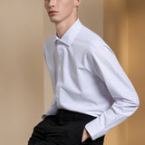 Non-Iron Dry Stretch Herringbone Smart Fit Long Sleeve Shirt