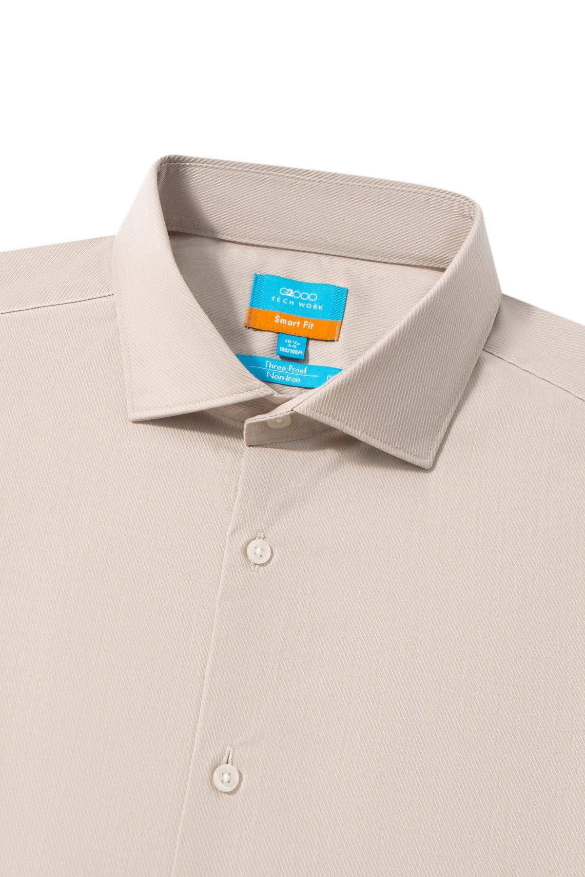 Non-Iron Three Proof Finish Dobby Twill Smart Fit Long Sleeve Shirt