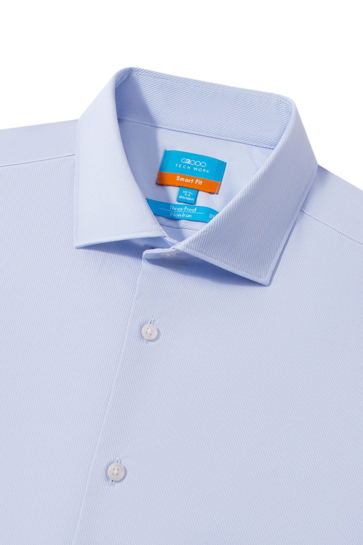 Non-Iron Three Proof Finish Dobby Twill Smart Fit Long Sleeve Shirt