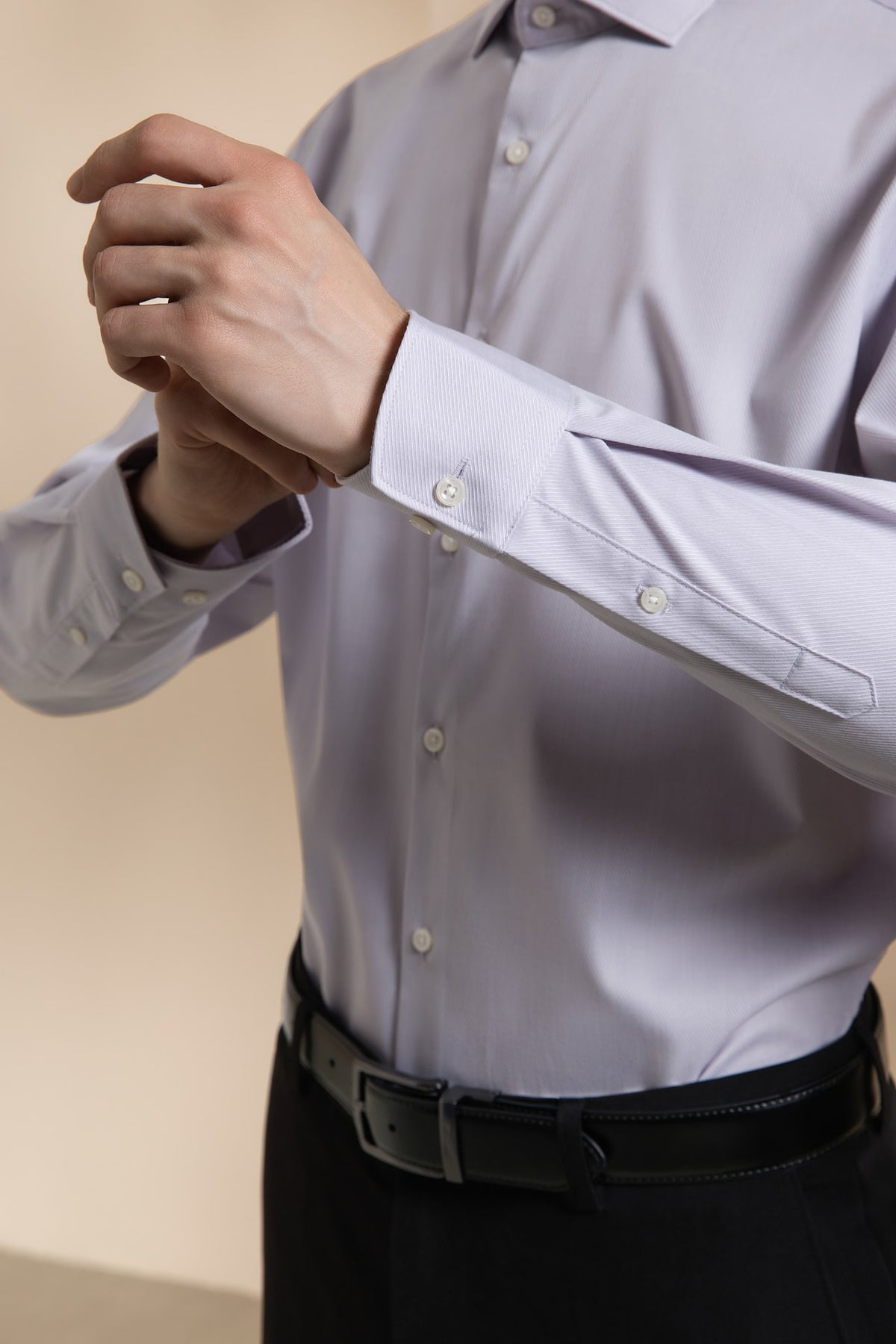 Non-Iron Three Proof Finish Dobby Twill Smart Fit Long Sleeve Shirt
