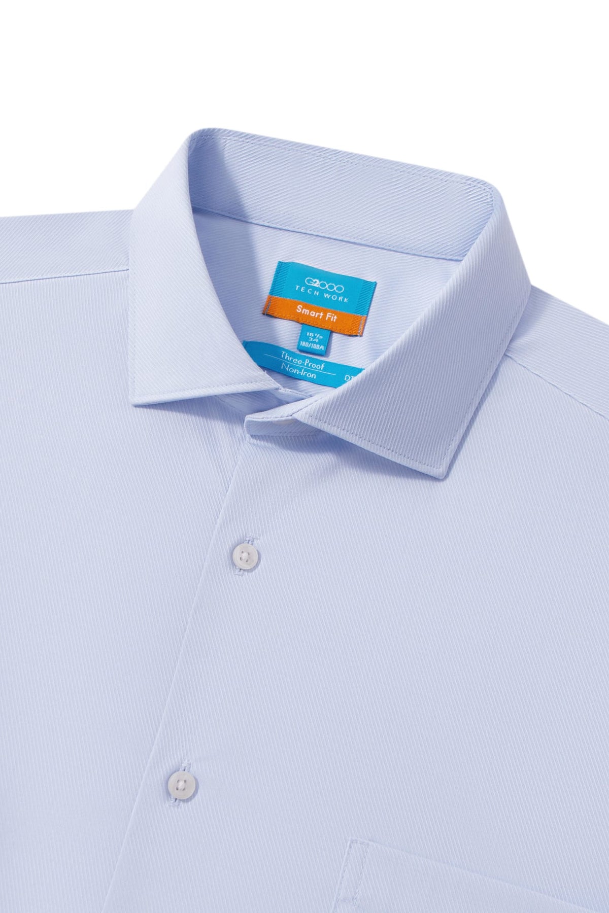 Non-Iron Three Proof Finish Dobby Twill Smart Fit Long Sleeve Shirt