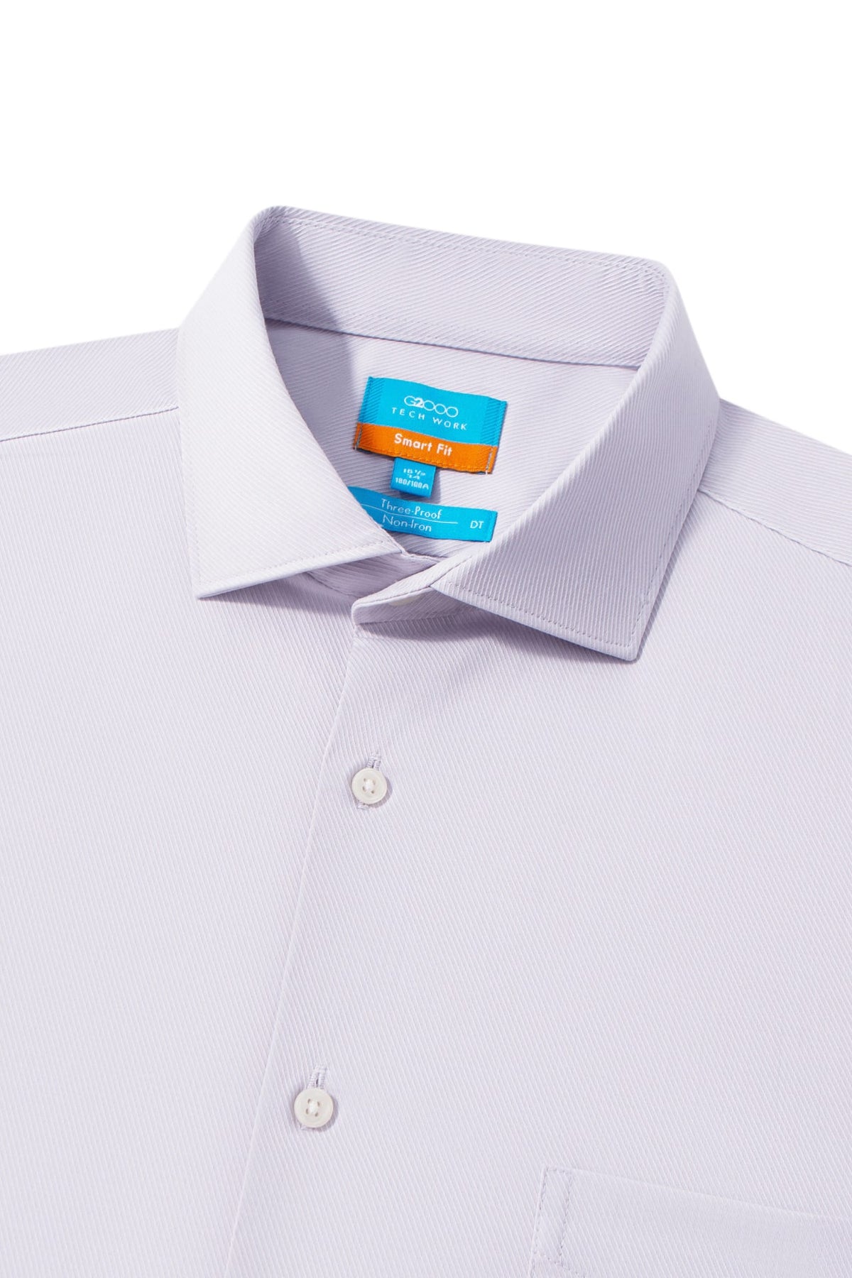 Non-Iron Three Proof Finish Dobby Twill Smart Fit Long Sleeve Shirt