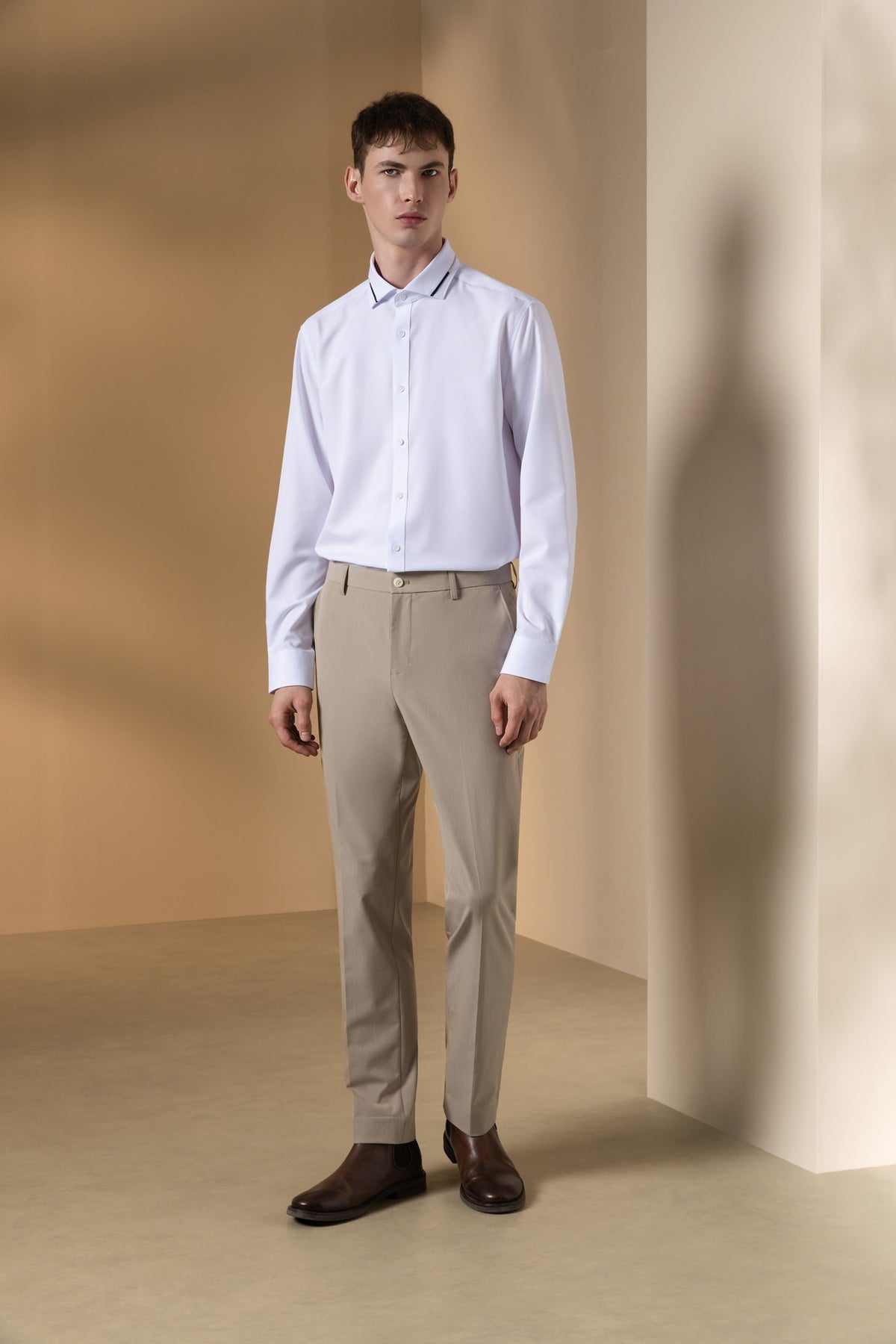Non-Iron Dry Poplin Smart Fit Long Sleeve Shirt