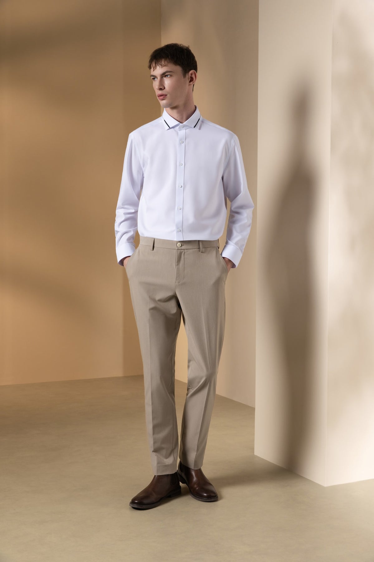 Non-Iron Dry Poplin Smart Fit Long Sleeve Shirt
