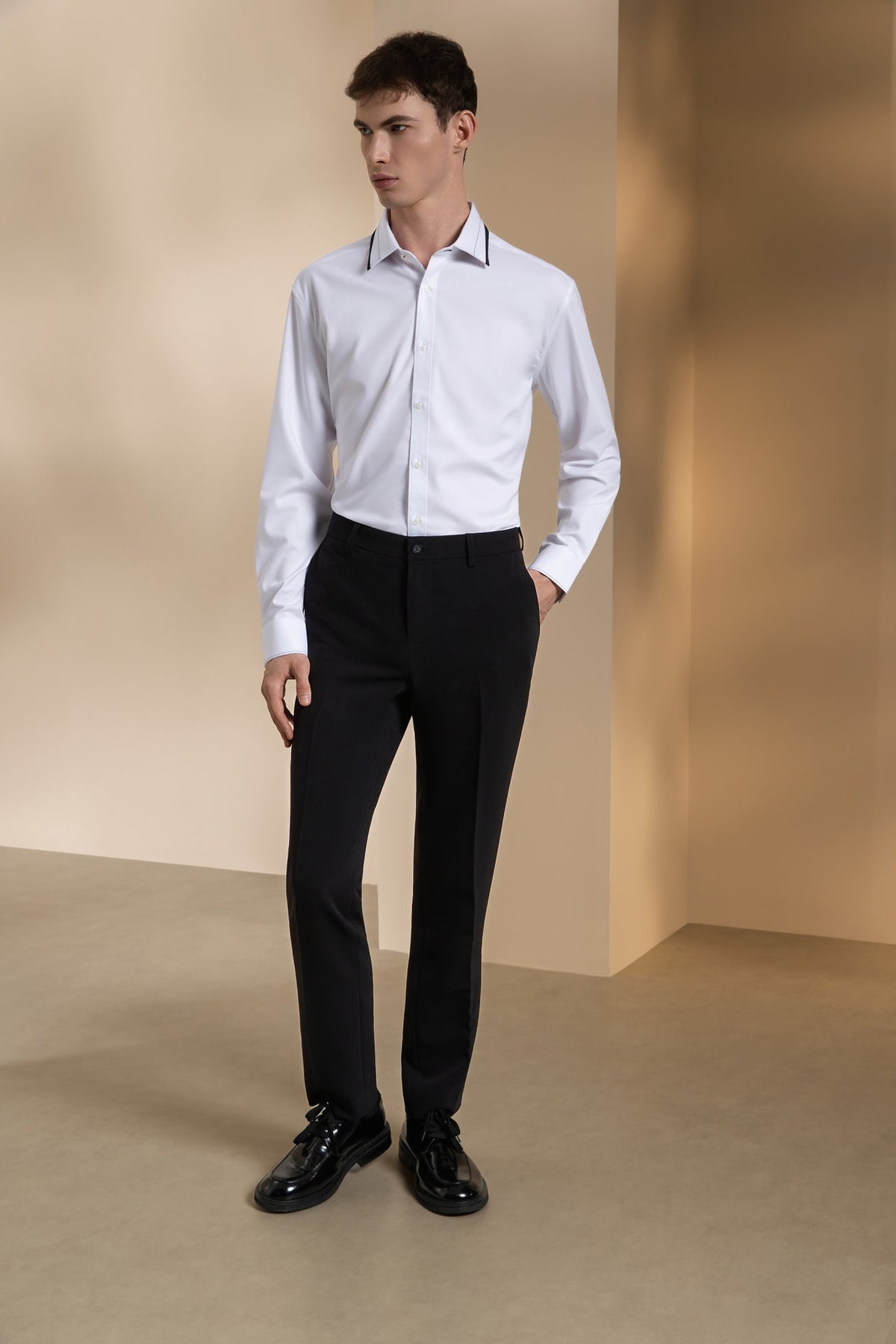 G2000 - Shirts - Non-Iron Three Proof Finish Twill Smart Fit Long Sleeve Shirt