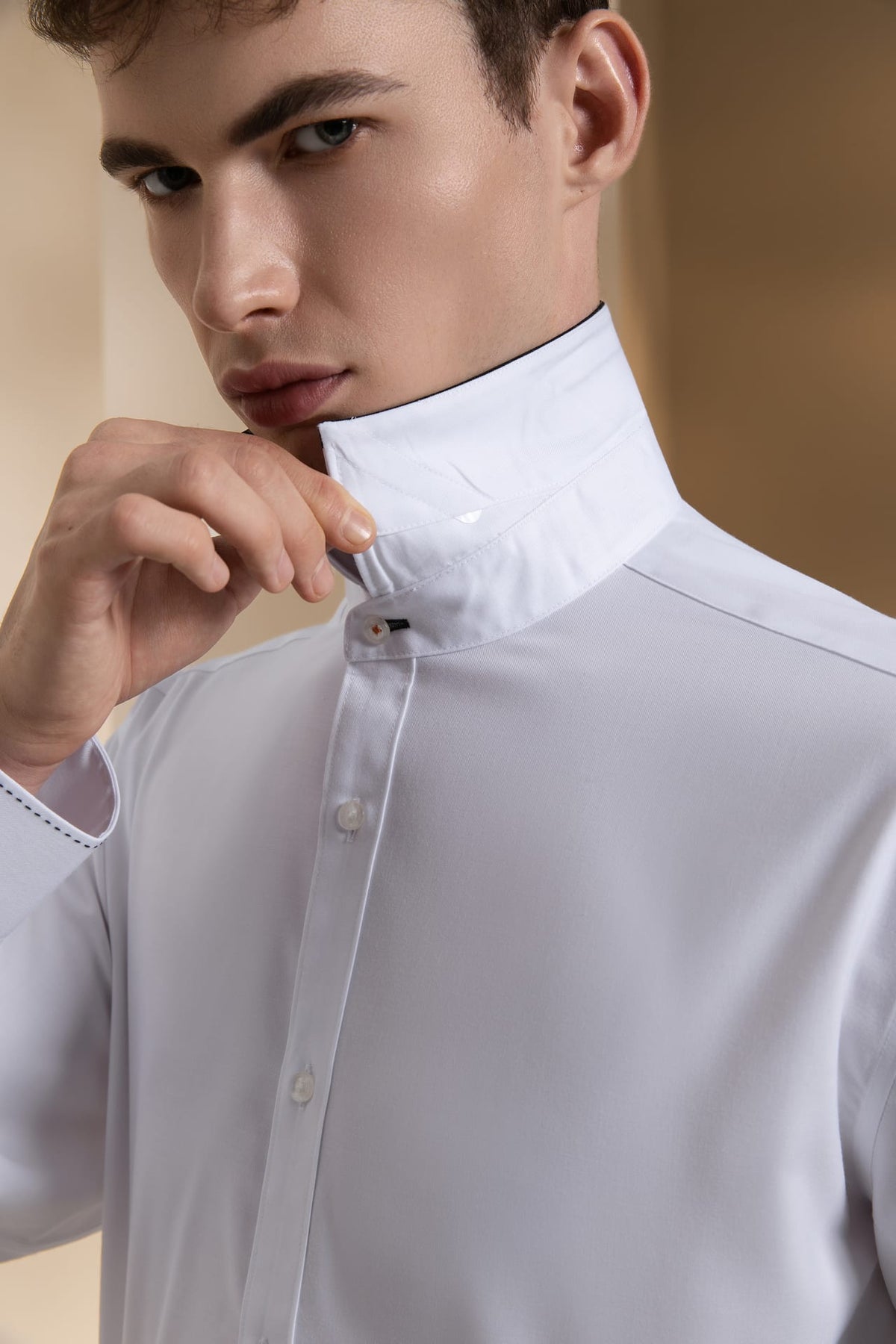 Non-Iron Three Proof Finish Twill Smart Fit Long Sleeve Shirt