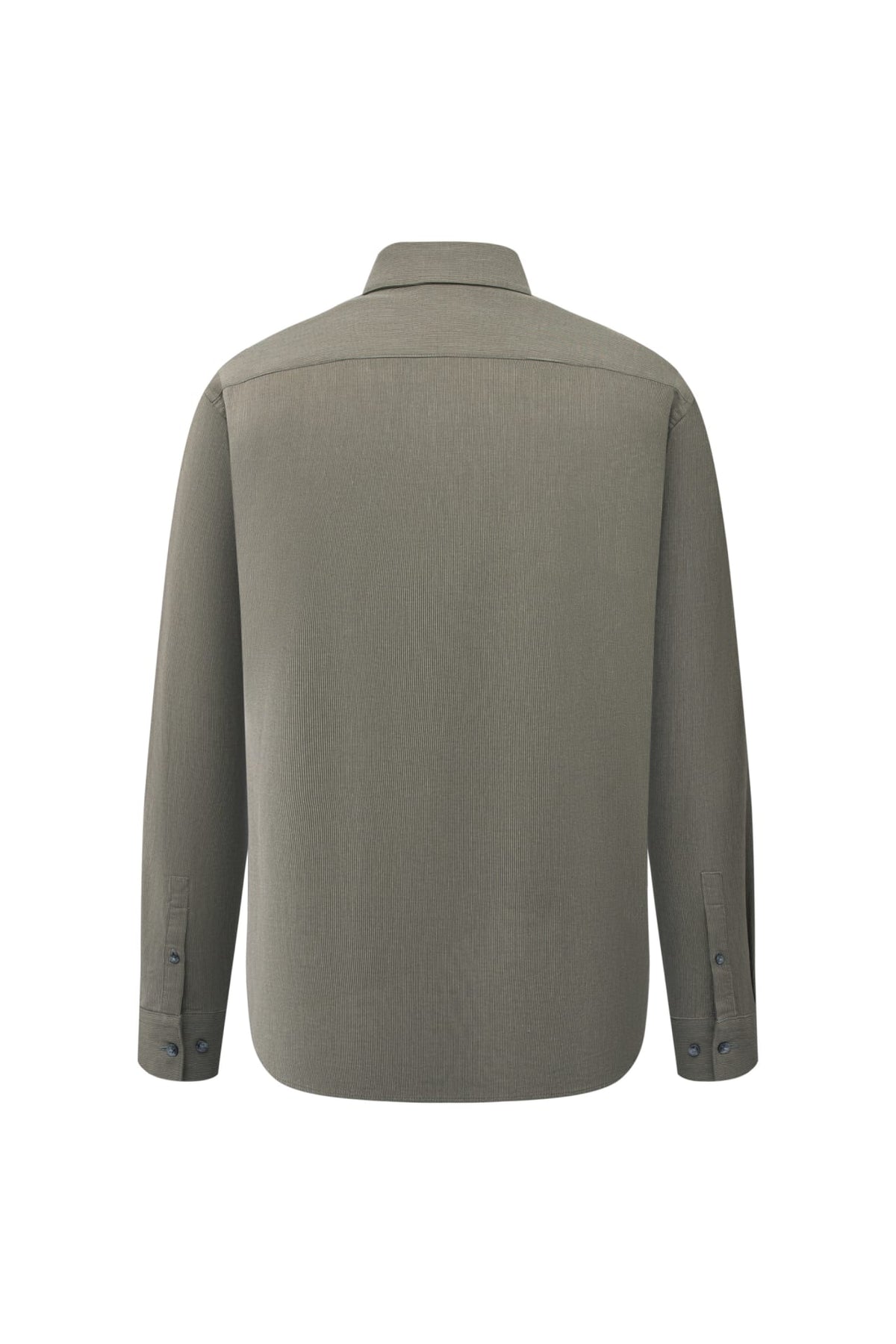 Lyocell Blend Stripe Comfor Fit Long Sleeve Casual Shirt