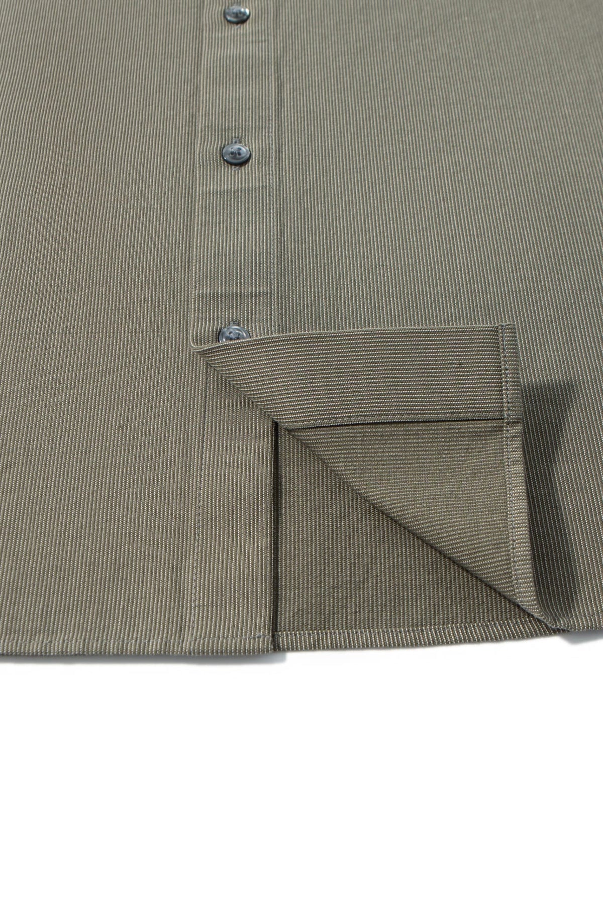 Lyocell Blend Stripe Comfor Fit Long Sleeve Casual Shirt