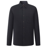 Lyocell Blend Stripe Comfor Fit Long Sleeve Casual Shirt