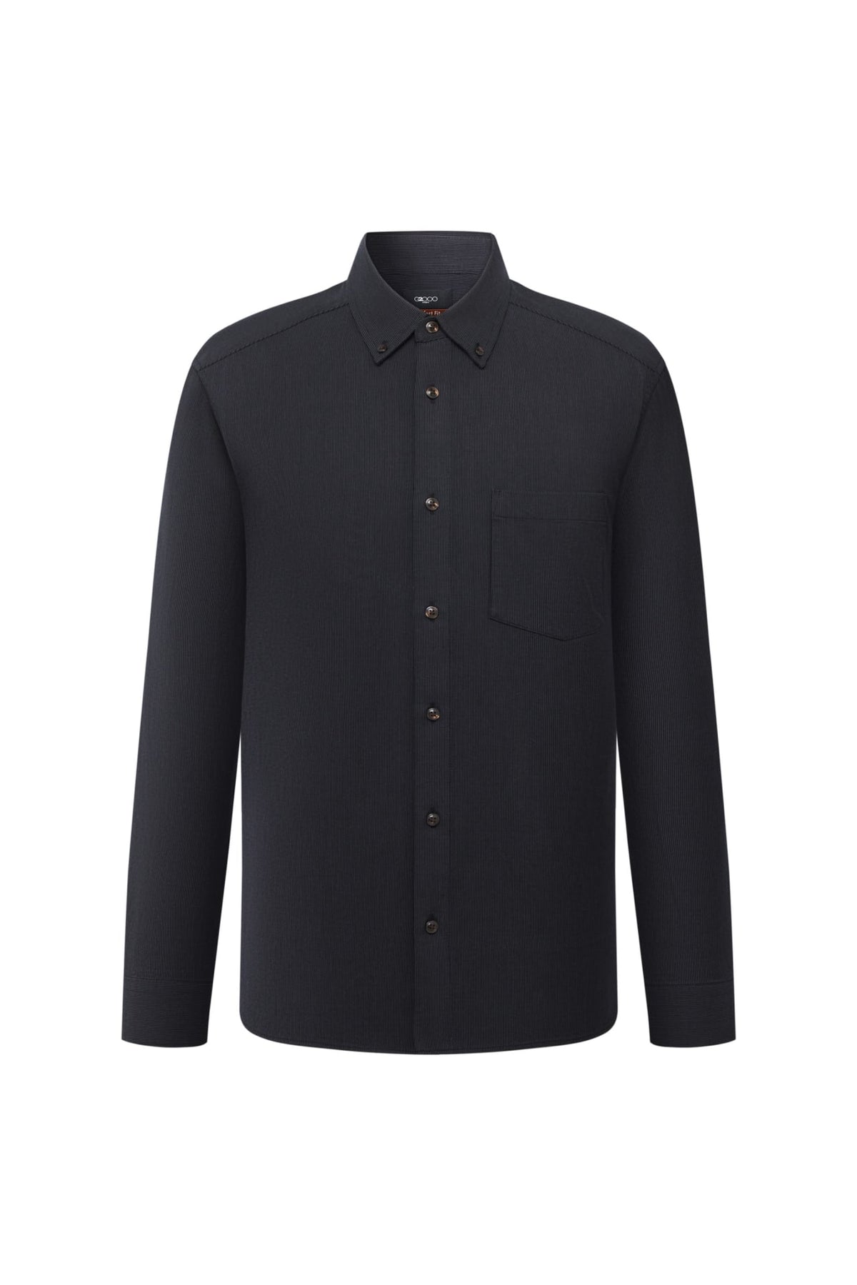 Lyocell Blend Stripe Comfor Fit Long Sleeve Casual Shirt