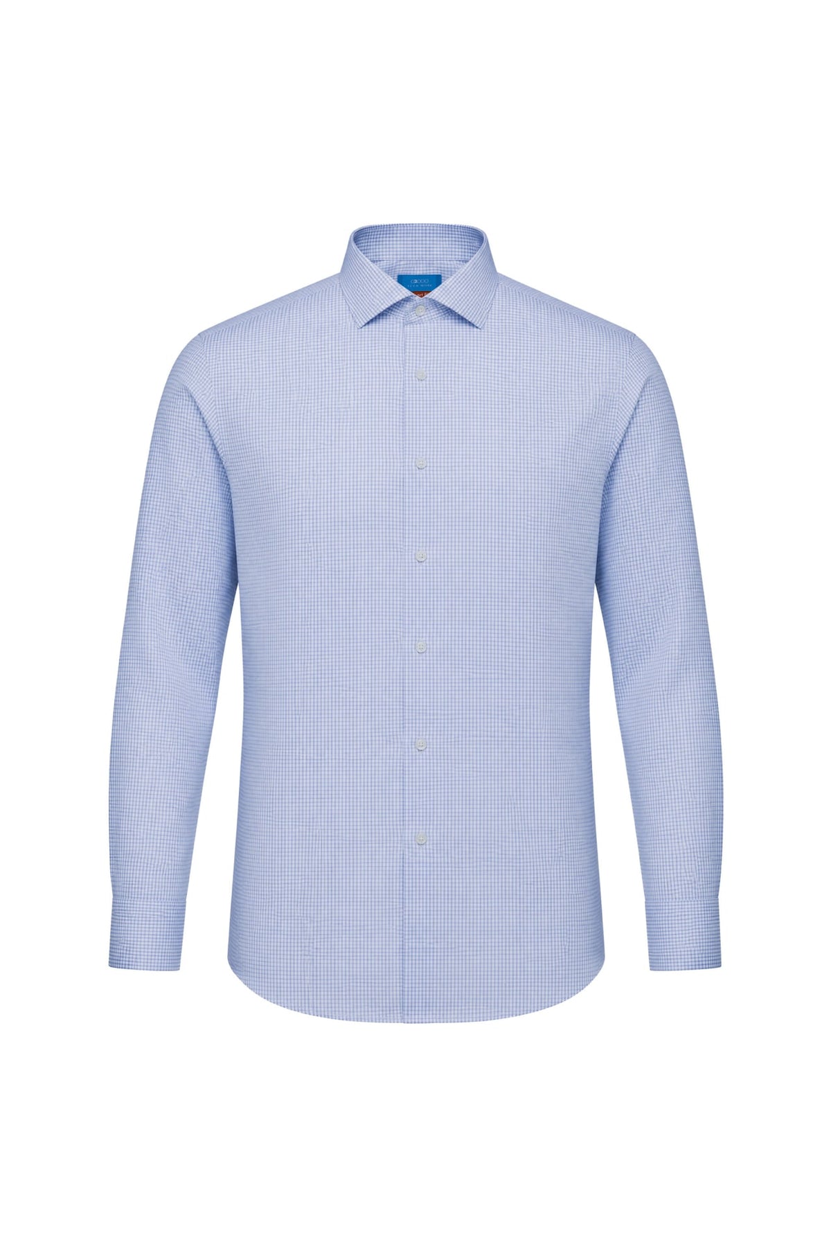 Easy Ironing Opaque UV Protection Check Smart Fit Long Sleeve Shirt